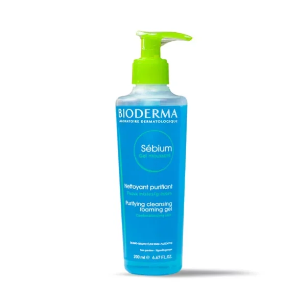بيوديرما سيبيوم جل رغوي مطهر للبشرة الدهنية والمختلطة - 200 مل