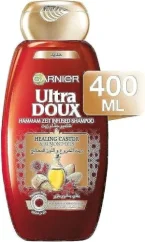 ⁦شامبو جارنييه الترا دو بخلاصة زيت الخروع واللوز لتعزيز قوة الشعر المجهد ومنع التساقط - 400 مل⁩ - الصورة ⁦3⁩