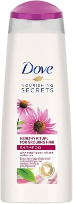 ⁦شامبو دوف أسرار التغذية لطقوس النمو بخلاصة القنفذية والشاي الأبيض - 400 مل⁩ - الصورة ⁦2⁩