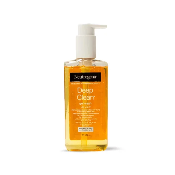 نيوتروجينا ديب كلين جل غسل الوجه لتنظيف عميق وانتعاش مستمر - 200 مل