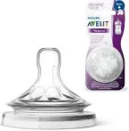 ⁦عبوة مزدوجة حلمات رضاعة فيليبس أفنت Natural Response – تدفق 2 للأطفال من عمر الولادة⁩ - الصورة ⁦3⁩