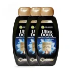 ⁦شامبو غارنييه الترا دو بالفحم الاسود وزيت حبة البركة لتنقية ولمعان الشعر - 200 مل⁩ - الصورة ⁦3⁩