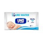 يونو بيبي مناديل مبللة بمياه نقية - 28 منديل