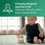 ⁦رضّاعة فيليبس أفنت ناتشورال الزجاجية بسعة 120 مل للأطفال زجاج – تغذية آمنة وطبيعية⁩ - الصورة ⁦2⁩