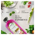 ⁦بلسم هيربل إيسنسز بيو رينيو بالفراولة البيضاء والنعناع الحلو لشعر مفعم بالحيوية واللمعان - 400 مل⁩ - الصورة ⁦3⁩