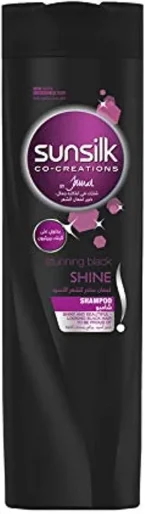 ⁦بلسم صانسيلك لمعان الأسود الخاذ بمركب أملج والزيوت لشعر أسود فاحم وبريق لا يقاوم - 350 مل⁩ - الصورة ⁦2⁩