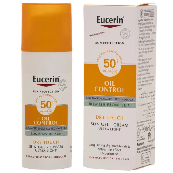 يوسيرين جل كريم دراي تاتش للجسم بعامل حماية من الشمس +SPF50 شفاف - 200مل