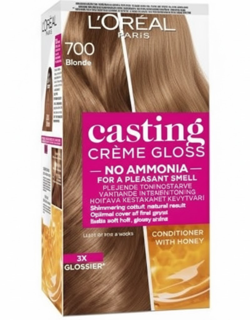 صبغة لوريال باريس كاستينج كريم جلوس – أشقر 700 - لون أشقر غني ولامع مع حماية وتغذية للشعر