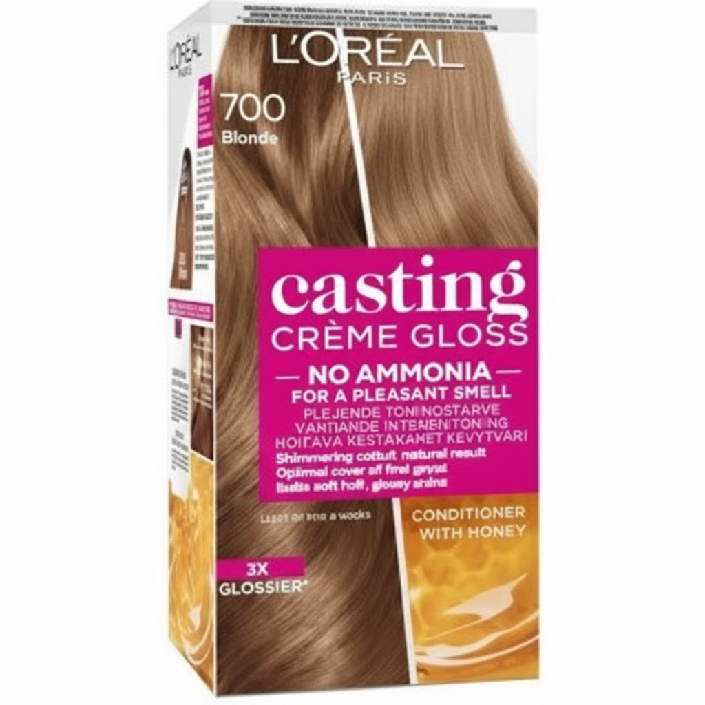 صبغة لوريال باريس كاستينج كريم جلوس – أشقر 700 - لون أشقر غني ولامع مع حماية وتغذية للشعر