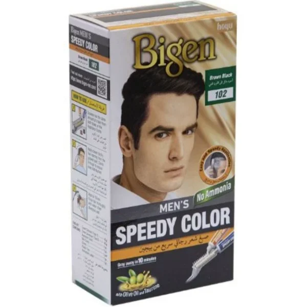 صبغة شعر سريعة للرجال من بيجين – أسود بني طبيعي 102
