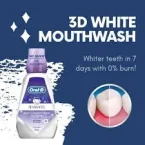 ⁦غسول الفم أورال-بي 3D وايت بالنعناع  - 473 مل⁩ - الصورة ⁦2⁩