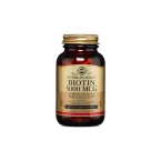 سولغار‏، بيوتين 5000 مكجم – 50 كبسولة لتعزيز صحة الشعر والأظافر والبشرة