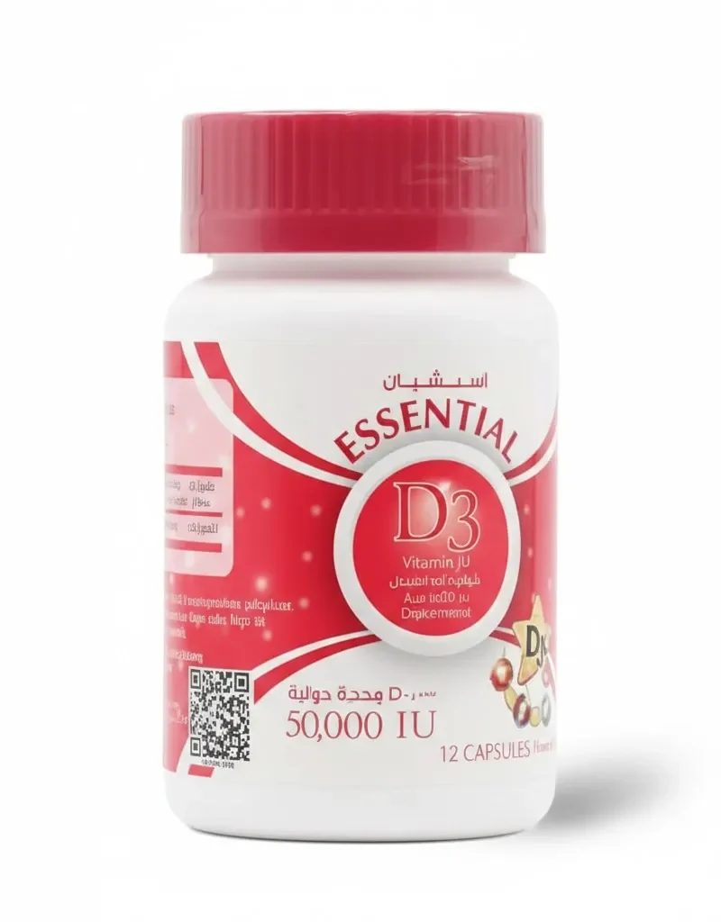 اسنشيال د 3 - 50,000 وحدة دولية – 12 كبسولة