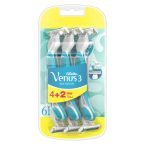 ماكينة حلاقة جيلت فينوس 3 الحساسة للنساء عبوة 6 قطع