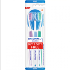 فرشاة أسنان سنسوداين للأسنان الحساسة واللثة - 3 قطع