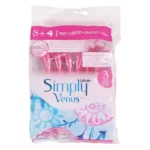 ماكينة حلاقة جيلت سيمبلي فينوس 3 للنساء عبوة 12 قطعة