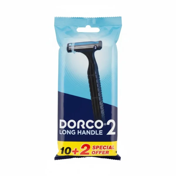 ماكينة حلاقة دوركو 2 طويلة المقبض للرجال عبوة 12 قطعة
