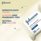 ⁦مناديل جونسون ميلايل للبشرة الحساسة (25 منديل)⁩ - الصورة ⁦2⁩