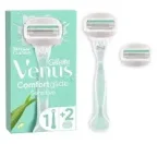 ⁦ماكينة حلاقة جيلت فينوس كومفورتجلايد الحساسة للنساء مع رؤوس بديلة لحلاقة ناعمة للبشرة الحساسة⁩ - الصورة ⁦2⁩