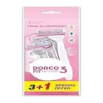 ماكينة حلاقة دوركو ايف 3 فيت للنساء بحلاقة ناعمة وعناية فائقة بالبشرة الحساسة - 4 قطع