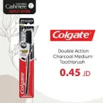 ⁦فرشاة أسنان كولجيت دبل أكشن بالفحم متوسطة - 1 قطعة⁩ - الصورة ⁦3⁩