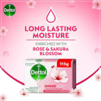 ⁦صابون ديتول سكين كير بالورد وساكورا – حماية وترطيب برائحة فاخرة - 165 جم⁩ - الصورة ⁦2⁩