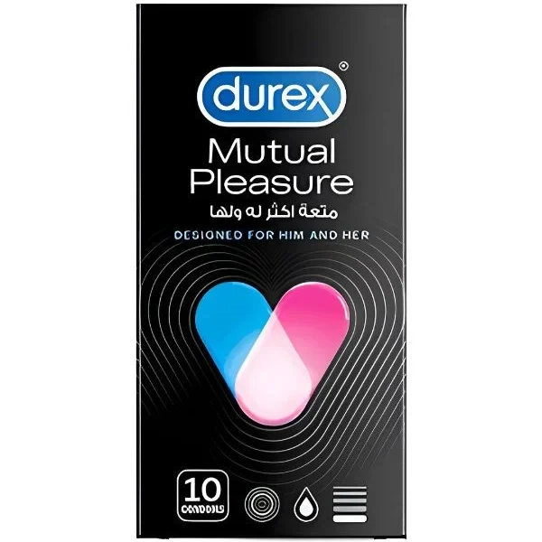 واقي الذكر ديوركس Mutual Pleasure – عبوة 10قطع لتحفيز وإحساس متبادل