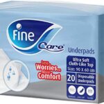 وسادات طبية قابلة للتصرف من فاين كير - لحماية الأسرة والكراسي – عبوة 20 قطعة، مقاس 90×60 سم