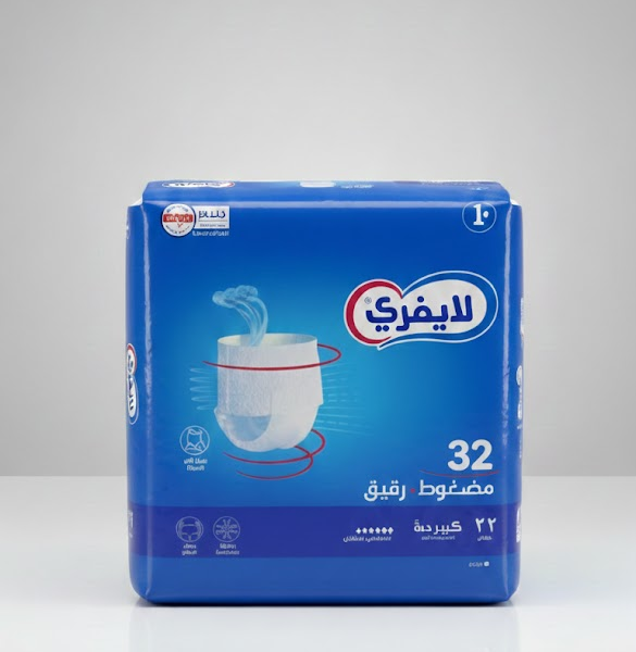 ليفري حفاضات كبار السن – كلوت سليم، مقاس كبير، عبوة 32 قطعة