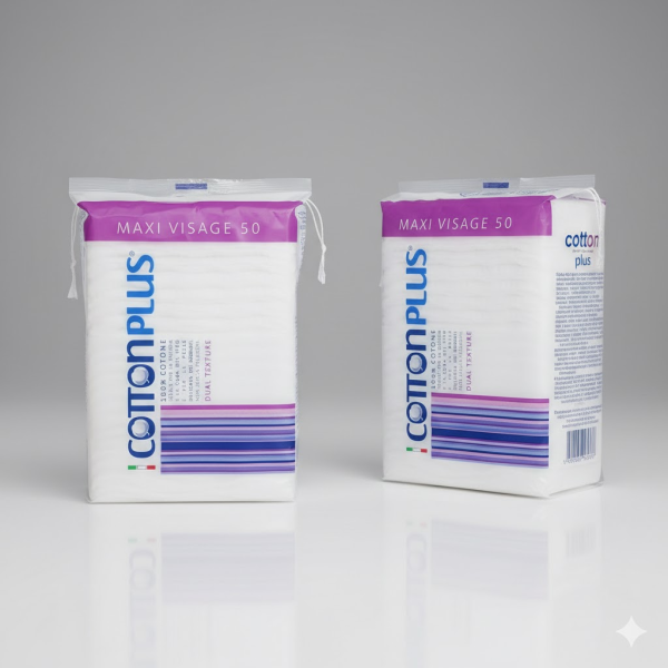 كوتون بلس – أقراص إزالة المكياج ماكسي فيزاج، 50 قطعة