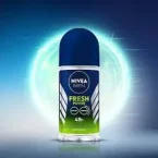 ⁦نيفيا رول‑أون مزيل العرق فريش باور للرجال 50 مل – حماية يومية ممتازة ورائحة منعشة تدوم⁩ - الصورة ⁦3⁩