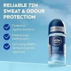 ⁦نيفيا رول‑أون مزيل رائحة العرق فريش اوشن 50 مل – حماية فعالة وانتعاش يدوم⁩ - الصورة ⁦2⁩