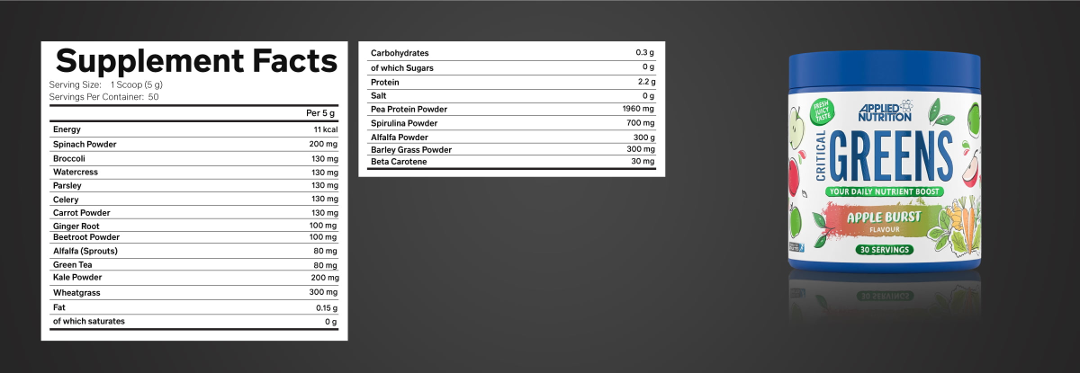 ⁦أبلايد نيوترشن – كريتيكال جرين 150 جم - دعم يومي للصحة والطاقة⁩ - الصورة ⁦2⁩