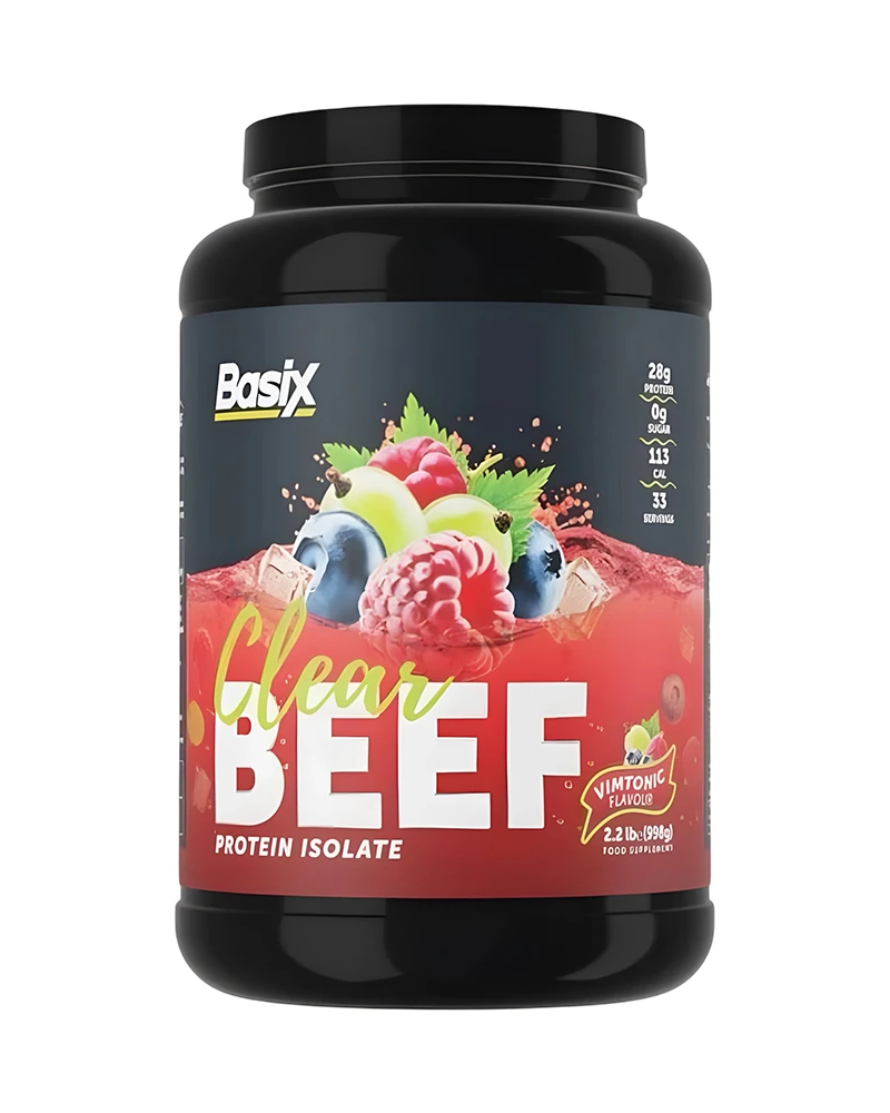 عبوة بيزكس كلير بيف بروتين ايزوليت 998 جم، بروتين لحم بقر شفاف بطعم عصيري منعش