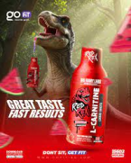 ⁦بيغ رامي لابز ريد ريكس إل-كارنيتين سائل بنكهة البطيخ – مكمل غذائي لدعم الطاقة وحرق الدهون - 480 مل⁩ - الصورة ⁦3⁩